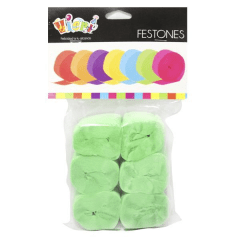 FESTON DECORATIVO VERDE 2.5CM * 10M.