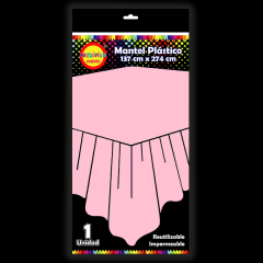 MANTEL ROSADO 137x274