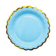 PLATO CARTON PASTEL CELESTE x 6 UNID