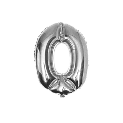 GLOBO METALICO PLATEADO Nº 0.