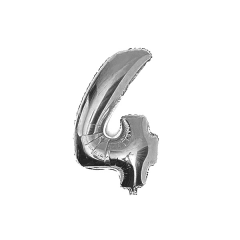 GLOBO METALICO PLATEADO Nº4