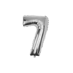 GLOBO METALICO PLATEADO Nº 7