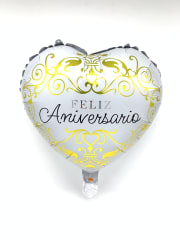 GLOBO METALICO FELIZ ANIVERSARIO *UNID.