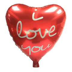 GLOBO METALICO I LOVE *1UNID