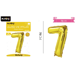 GLOBO DE MYLAR DORADO N7
