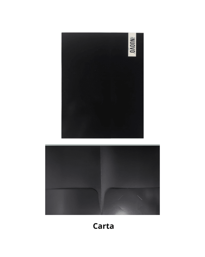 CARPETA CARTA 2 BOLSILLOS NEGRO NUOVO.1
