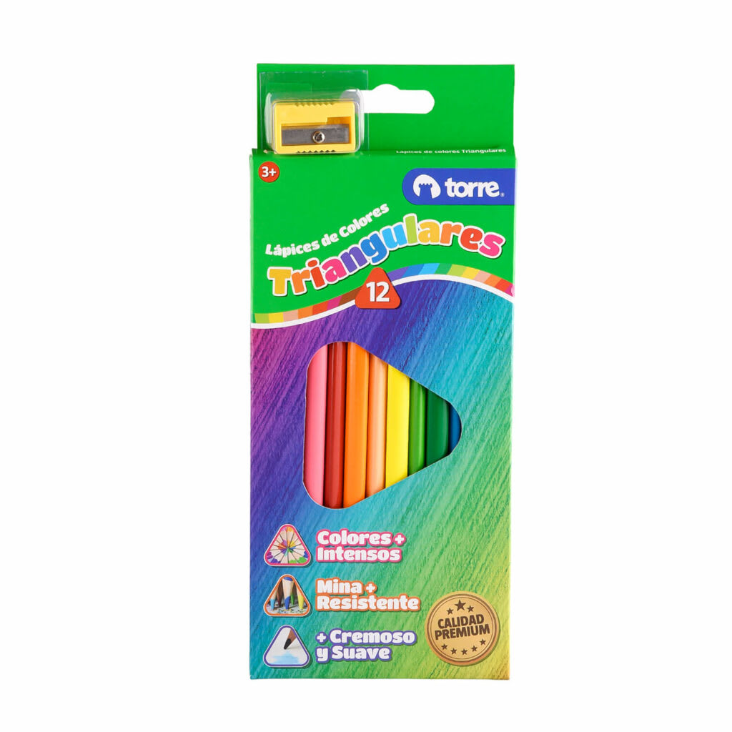 12 LAPICES DE COLORES TRIANGULARES1