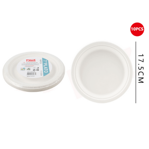 10PCS 17.5CM PLATO BLANCO1