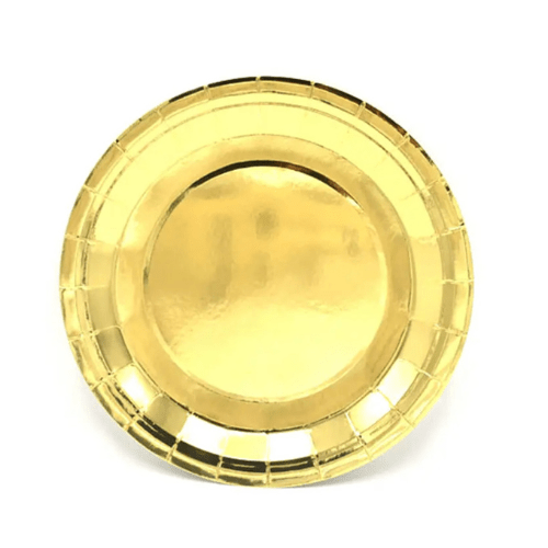 PLATO CHICO METALIZADO ORO 6 UNID1
