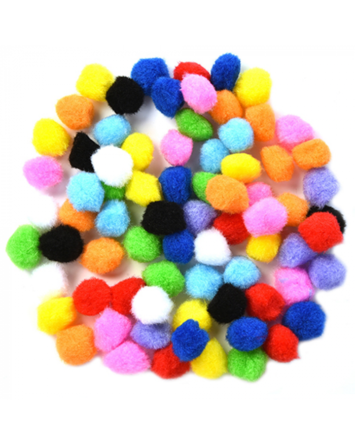 POMPONES METALIZADOS SURTIDOS 2 CM 50 UNID.1