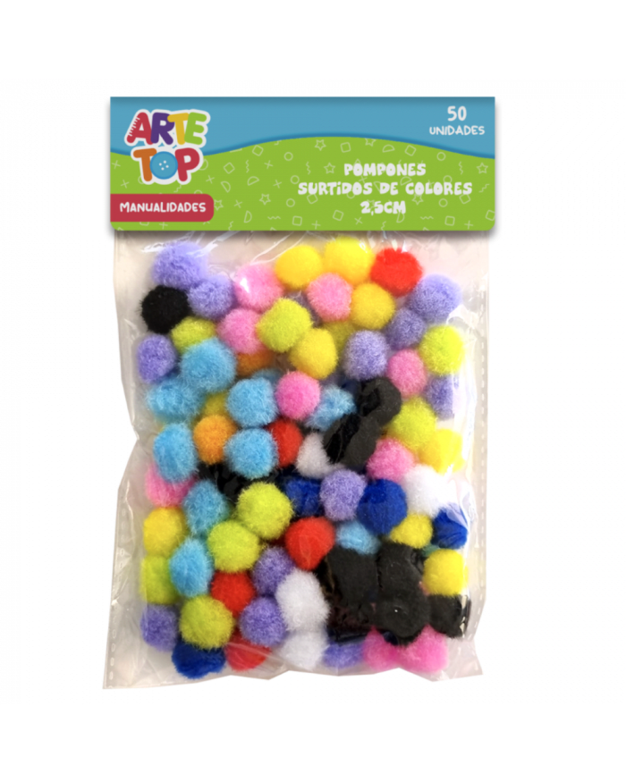POMPONES COL SURTID 2 CM 75 UNID.1
