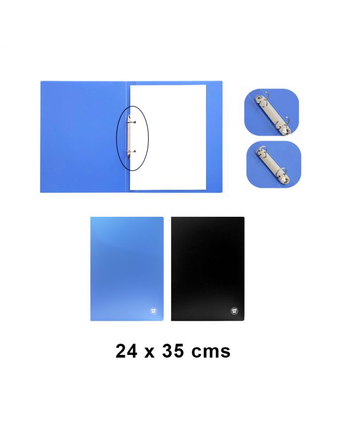 ARCHIVADOR PLAST 2 ANILLOS 1 PULGADA.1