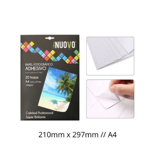 PAPEL FOTOGRAFICO ADHESIVO A4 20 HOJAS1