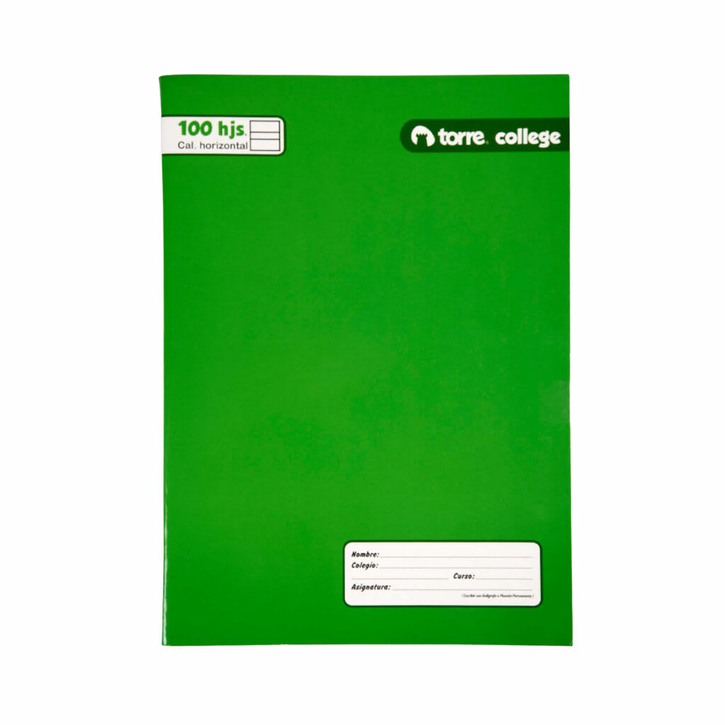 CUADERNO COLLEGE CALIGRAFIA HORIZONTAL 100 HOJAS1