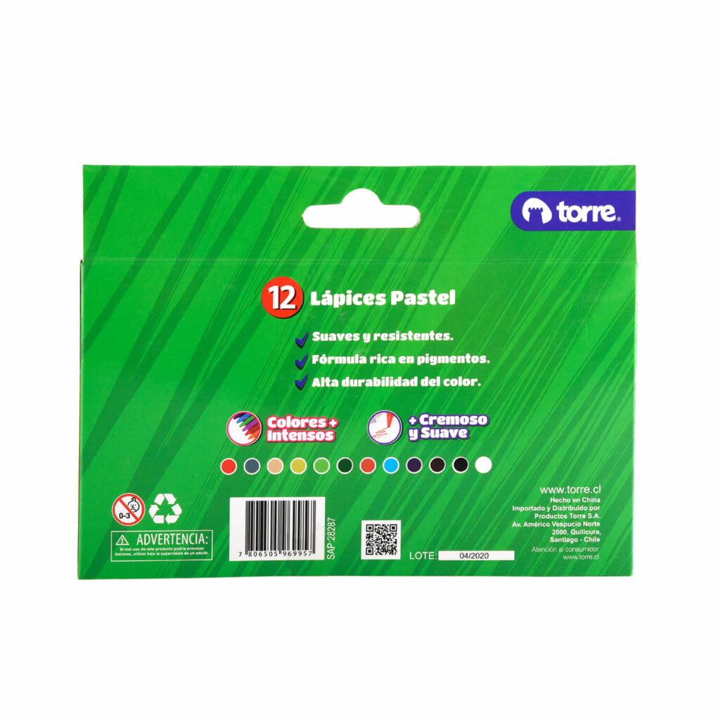 LAPICES PASTEL 12 COL.2
