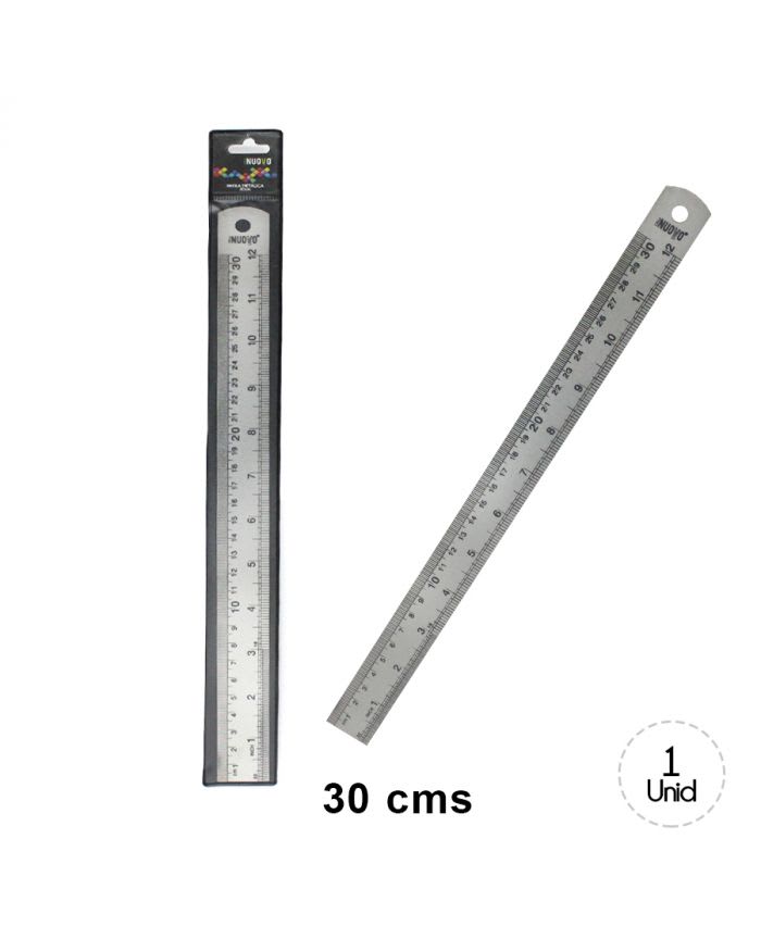 REGLA METALICA 30CM NOUVO.1