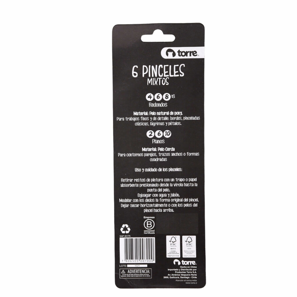 SET DE PINCELES MIXTOS PLANOS-REDONDOS2