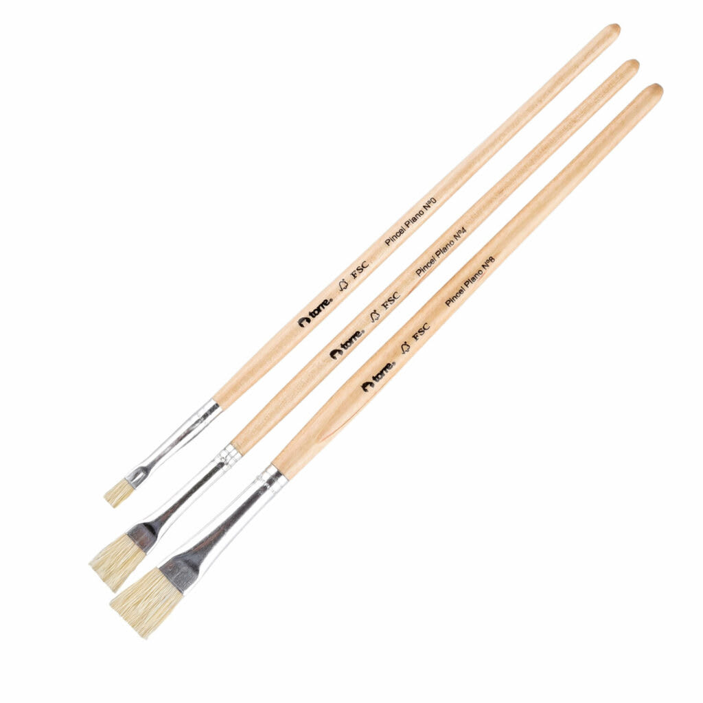 SET PINCELES PLANOS  N° 0-4-8.3