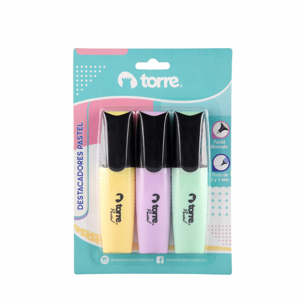 SET DESTACADORES PASTELES 3 UNIDADES1