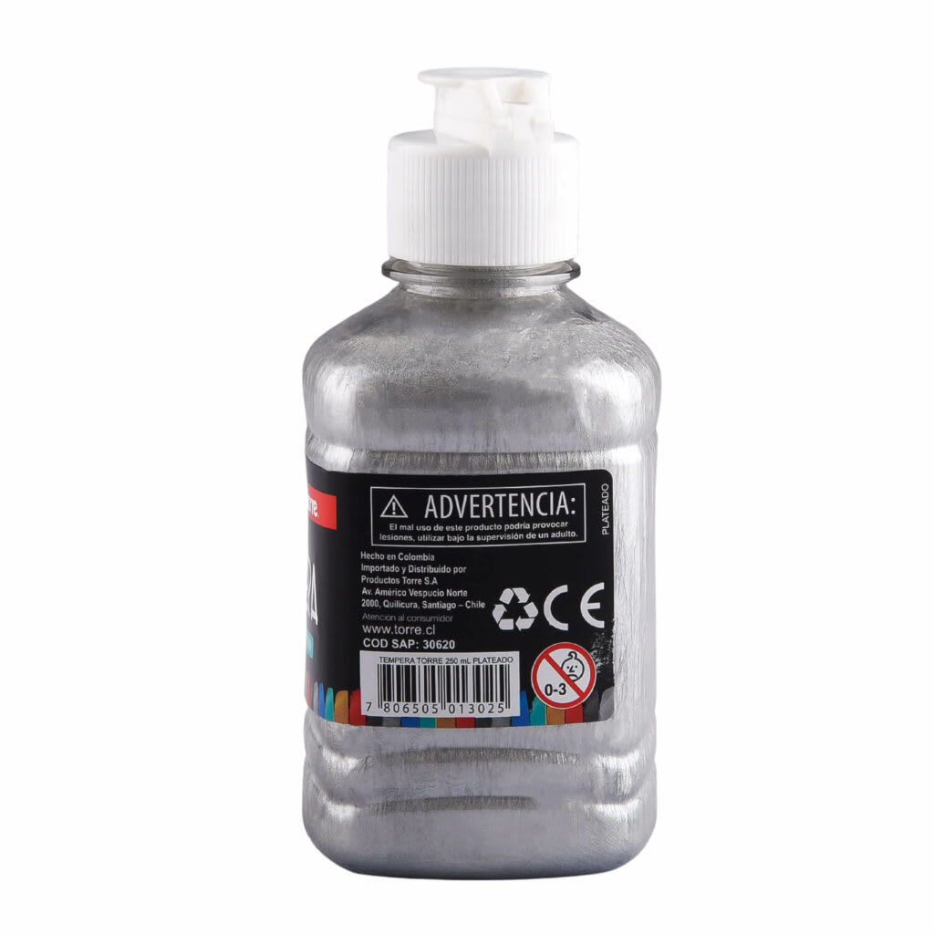 TEMPERA 250 ML PLATEADO.3