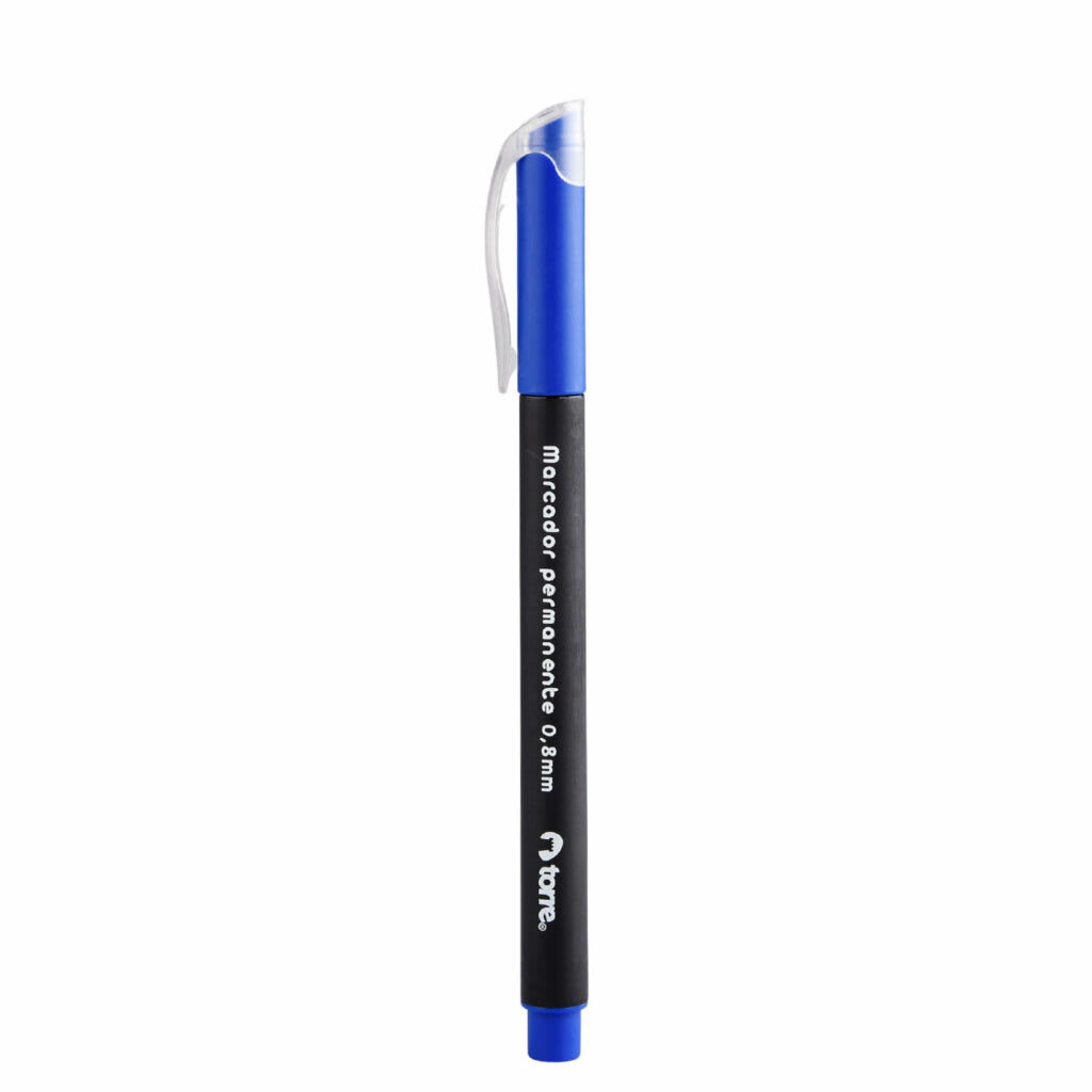 MARCADOR PERMANENTE PUNTA FINA AZUL 0.8 MM1