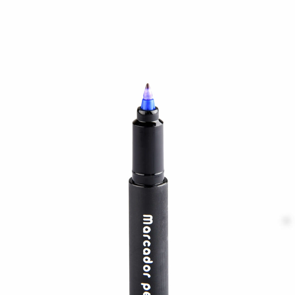 MARCADOR PERMANENTE PUNTA FINA AZUL 0.8 MM2