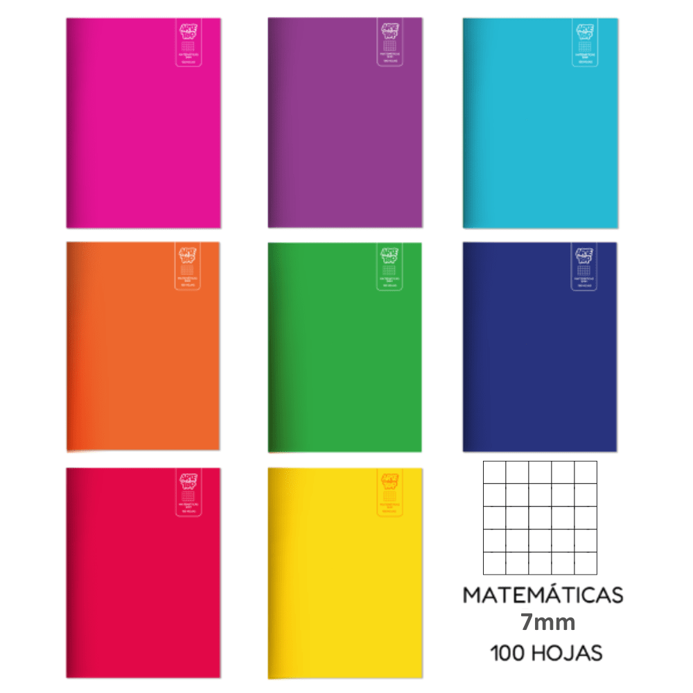 CUADERNO COLLEGE MATEMATICA 7MM 100HOJAS COLORES1