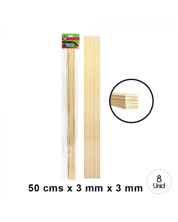 PALO MAQUETA 3x3MM 8 UNID1