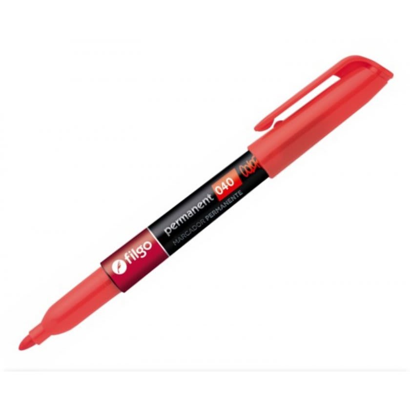 MARCADOR PERMANENTE FINO ROJO FILGO.1