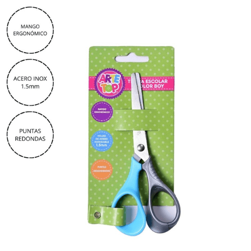 TIJERA ESCOLAR BICOLOR MODELO BOY1