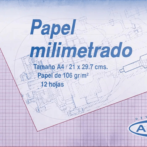 SOBRE PAPEL MILIMETRADO 12 HOJAS A42