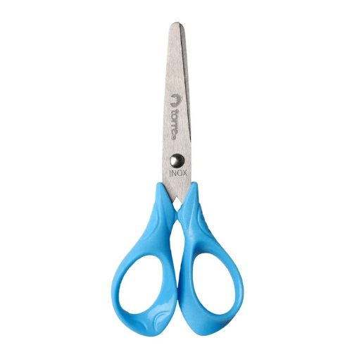 TIJERA ESCOLAR COLOR 5'' - MANGO ERGONOMICO - COLORES SURTIDOS2