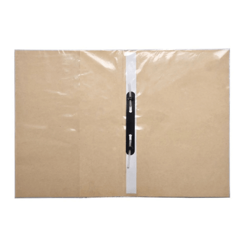 ARCHIVADOR PLASTIFICADO GRIS C/ GUSANO AUCA.2