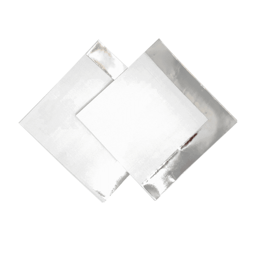 SERVILLETAS CON FRANJA METALICA C/BLANCO X12 UNIDADES1