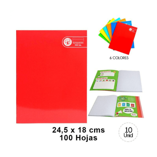 CUADERNO COLLEGE COMPOSICION 100 HOJAS COLORES1
