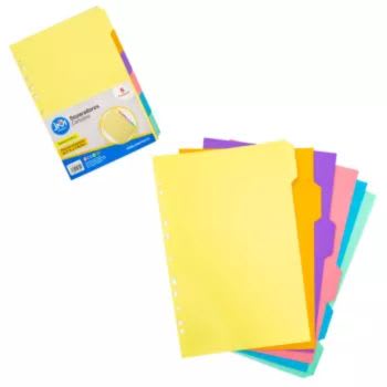 SEPARADOR DE CARTULINA 6 DIVISIONES TAMAÑO OFICIO1