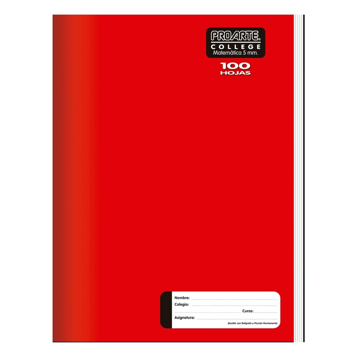 CUADERNO COLLEGE LISO 5MM 100 HOJAS4