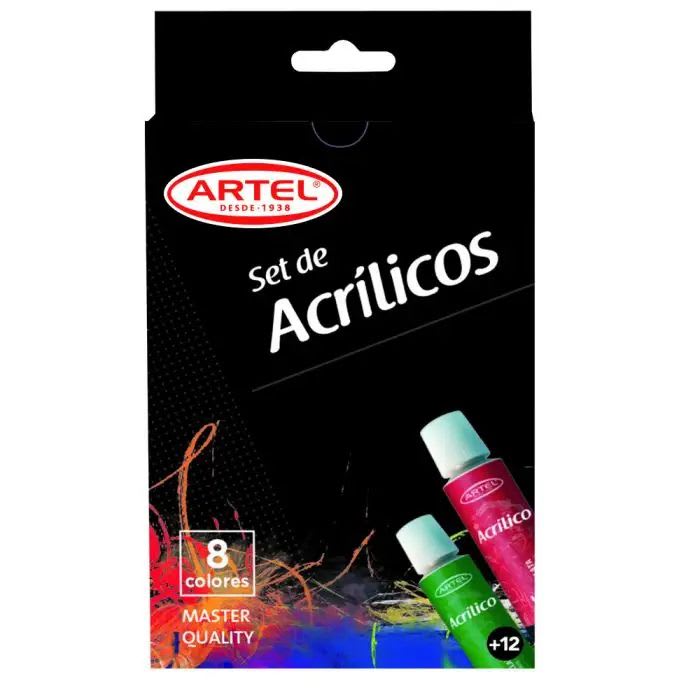 SET ACRILICOS 8 COLORES 12ML1