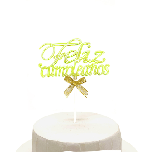 TOPPER TORTA FELIZ CUMPLEAÑOS DORADO1