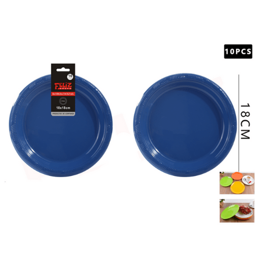 PLATO PLASTICO REDONDO AZUL1