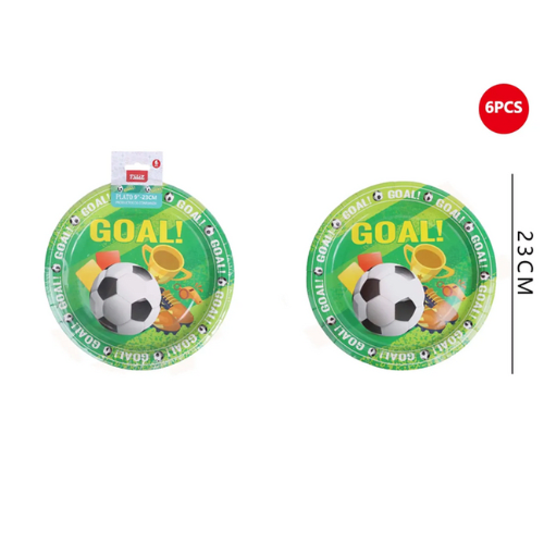 23CM 6 PCS PLATOS “GOAL!”1