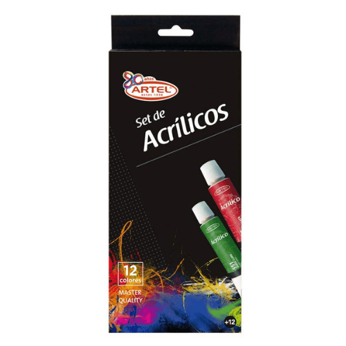 SET ACRÍLICOS 12 COLORES 12ML.1