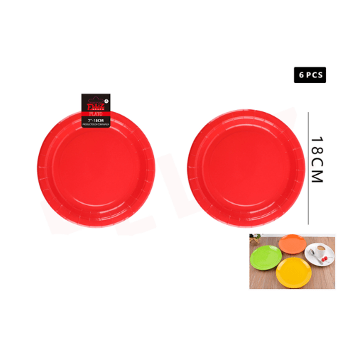 18CM PLATO ROJO1