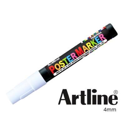 MARCADOR MARKER TEMPERA BLANCO 4MM1