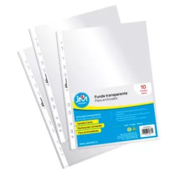 FUNDAS TRANSPARENTES TAMAÑO CARTA 35 MIC.1
