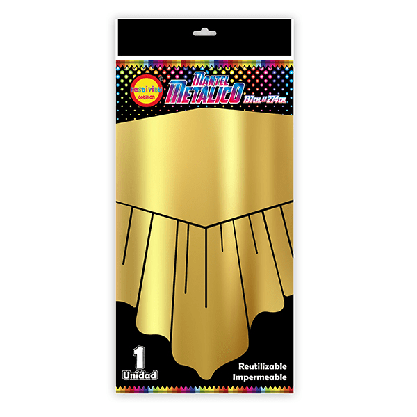 MANTEL METALICO DORADO 137x183.1