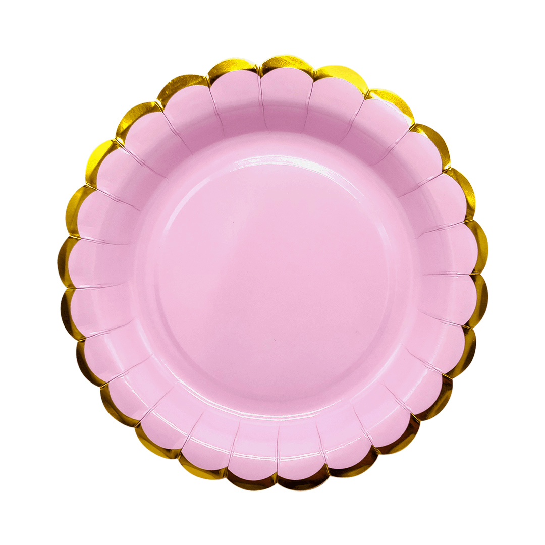 PLATO CARTON PASTEL ROSADO x 6 UNID1