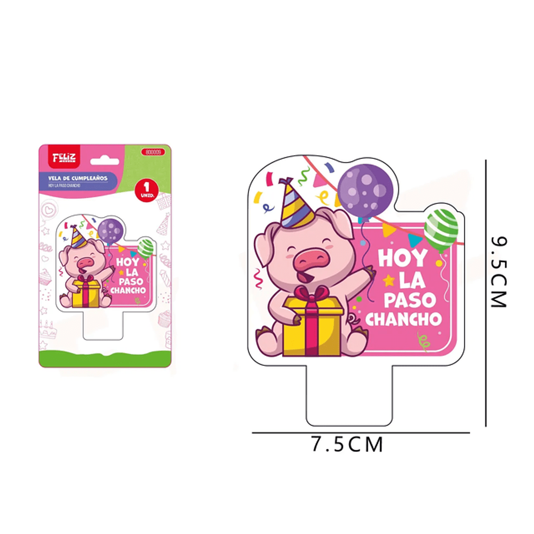 7.5*9.5CM VELA DE CUMPLEANOS1