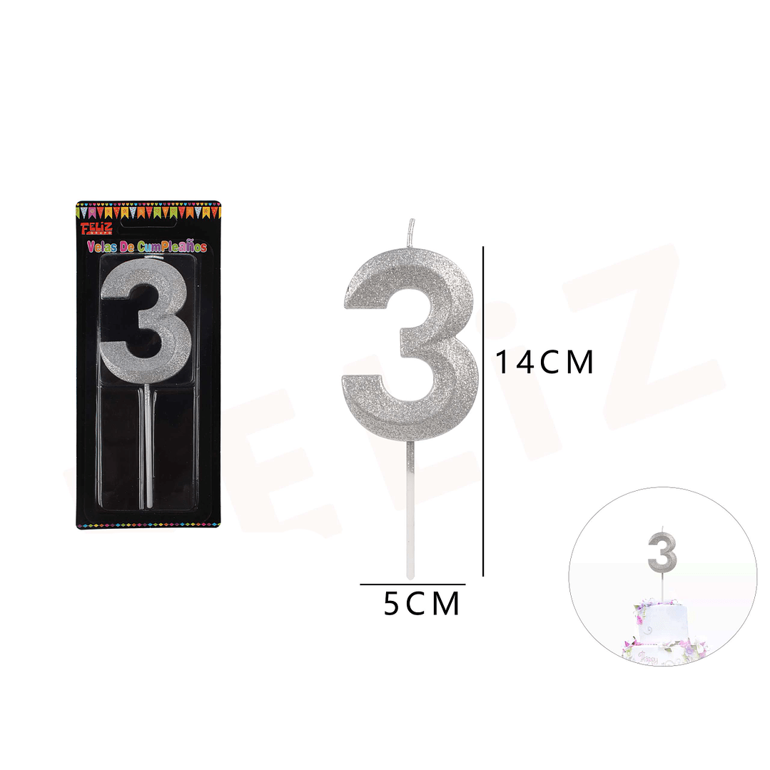 VELAS DE NUMEROS 3 PLATA.1