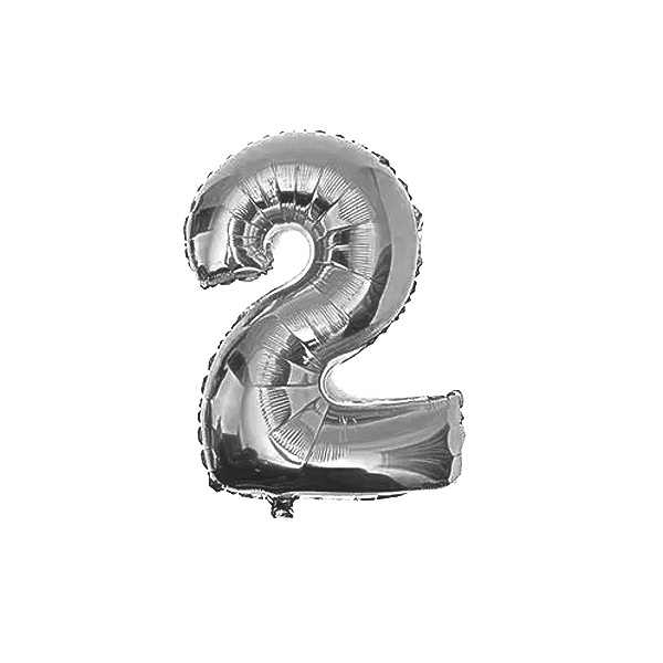 GLOBO METALICO PLATEADO Nº21